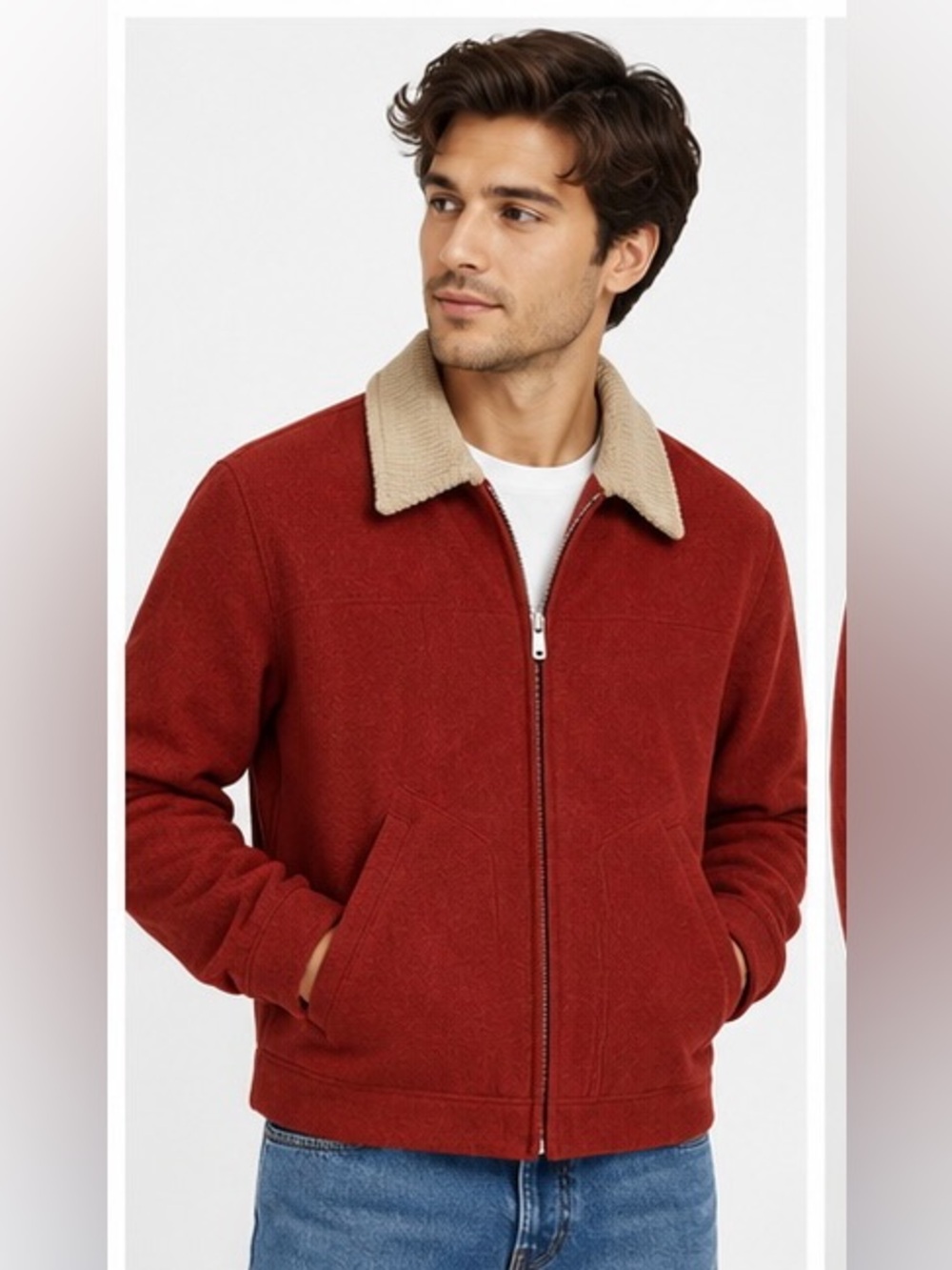 Jack & Jones Joreaton Wool Worker Jacket -
Brick Red